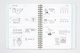 MOSSERY Refillable Wire-O Undated Planner Weekly Horizontal - Aurora