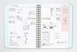 MOSSERY Refillable Wire-O Undated Planner Weekly Vertical - Aurora