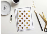 Blank note gold dots