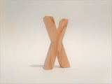 Natural Wood Handcrafted Letter-X