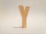 Natural Wood Handcrafted Letter-Y