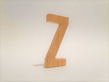 Natural Wood Handcrafted Letter-Z