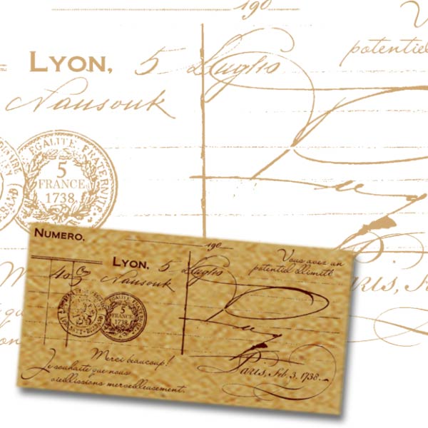 Paris Ticket Wooden Stamp
