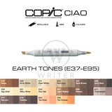 COPIC Ciao Marker EARTH TONES (E37-E95)