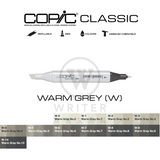 COPIC Classic Marker WARM GREY (W0-W9)