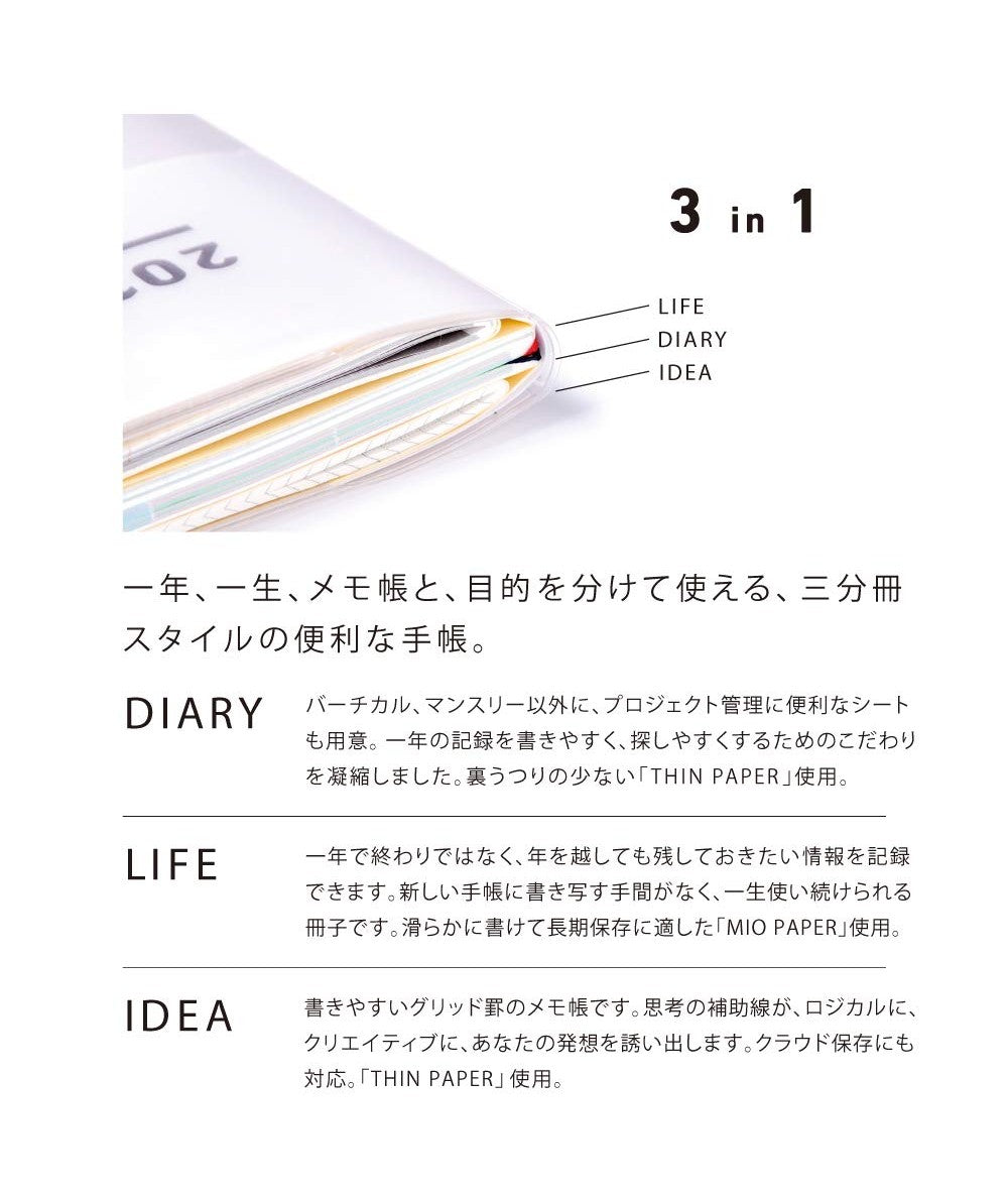 KOKUYO 2020 Jibun Techo Diary 3 IN 1 Mini Std Green