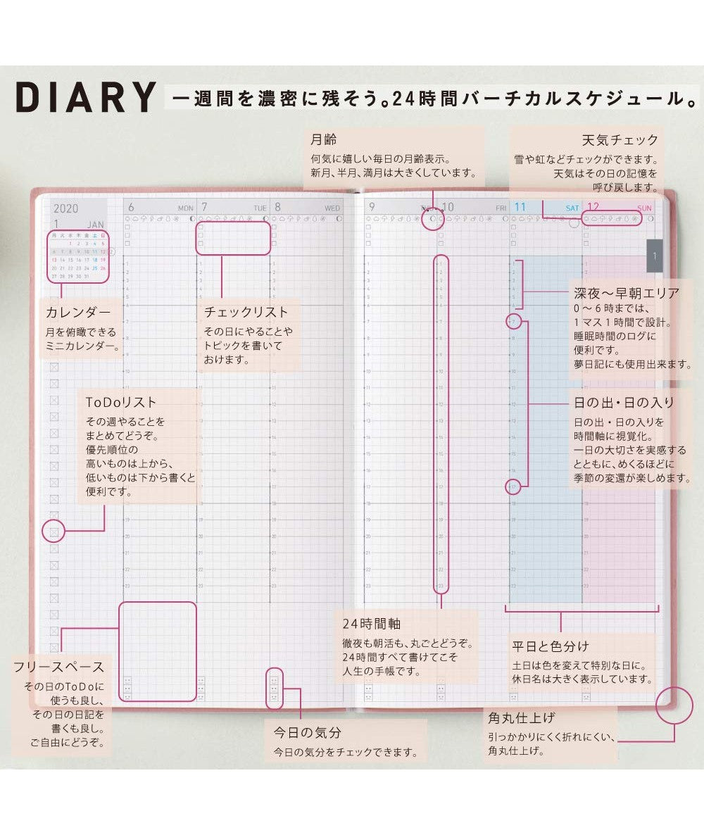 KOKUYO 2020 Jibun Techo Diary Lite Mini