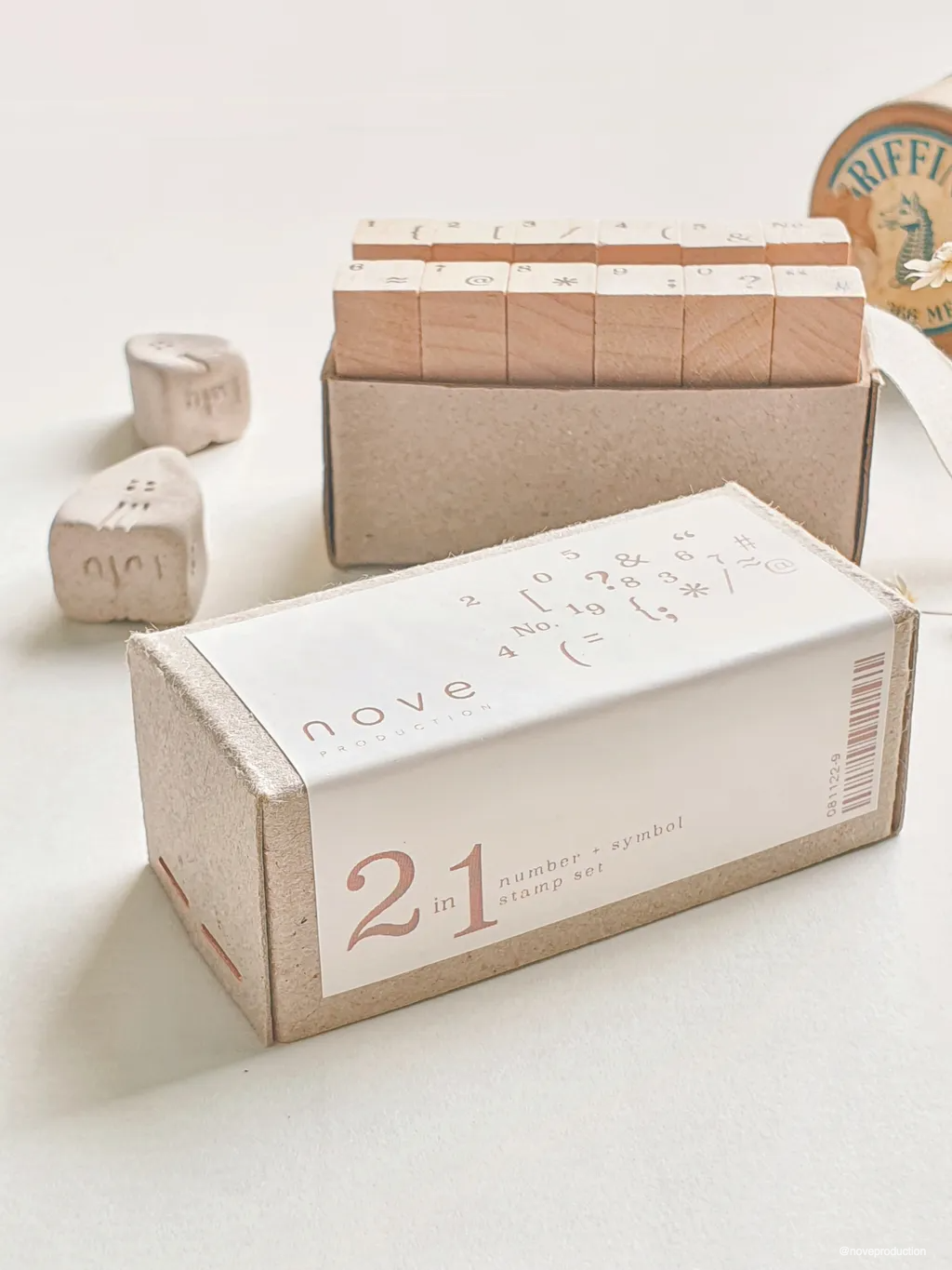 NOVE 2in 1 Number & Symbol Rubber Stamp Set