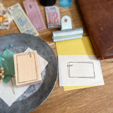NONNLALA Paper and Clip Rubber Stamp