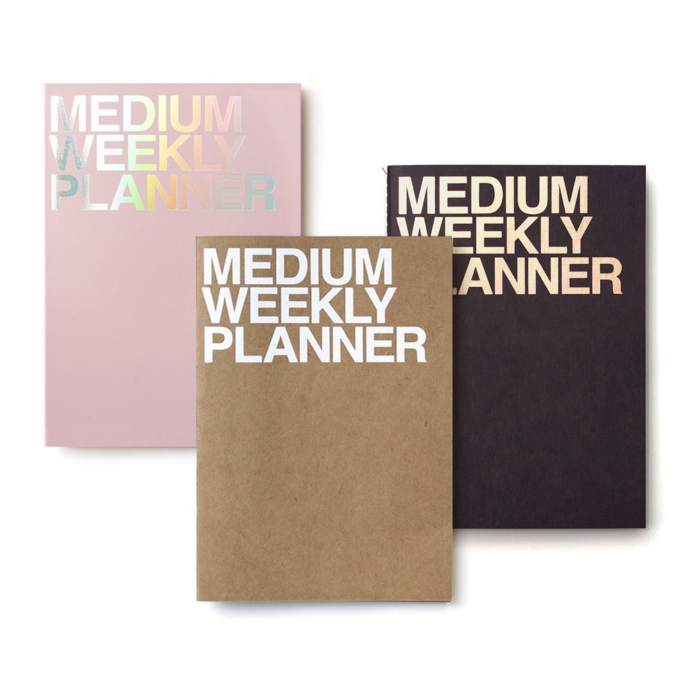 J STORY Weekly Planner Medium Black