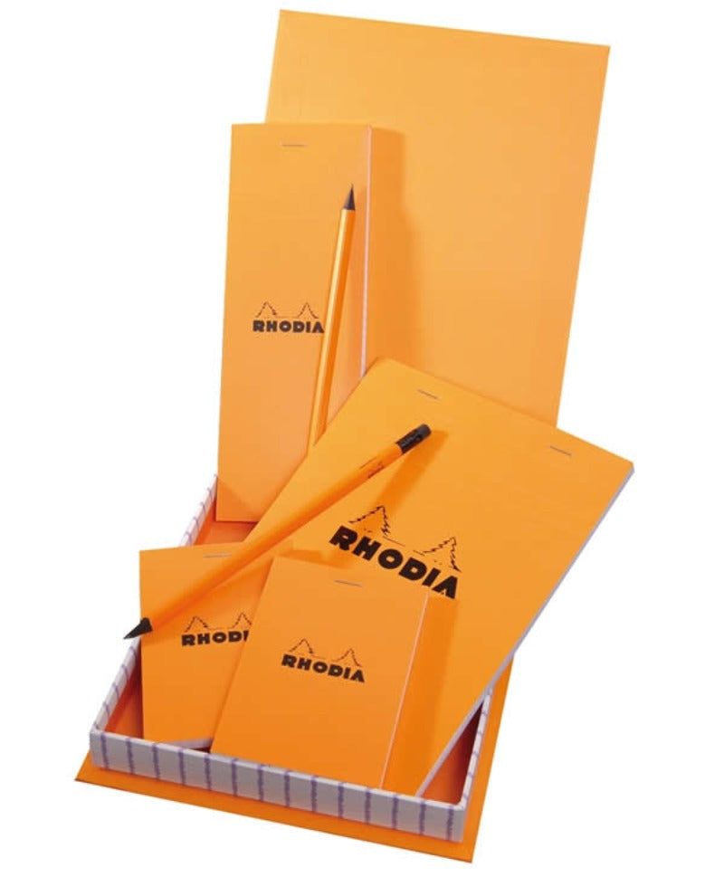 RHODIA Essential Box Orange Pads + Pencils