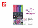 SAKURA Koi 6Colorings Brush Pen Flower Set
