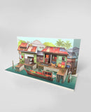 LOKA MADE Popup Card 2 in 1 The Rhythm of Fishing Village