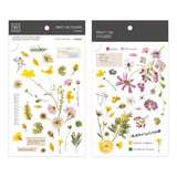 MU Craft Print-On Sticker Pressed Flower Yellow 103