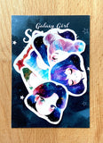 KAZEL LIM Watercolor Sticker Galaxy Girls