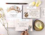 WHIMSY WHIMSICAL Memo Pad Copper Foil Rabbit & King Protea