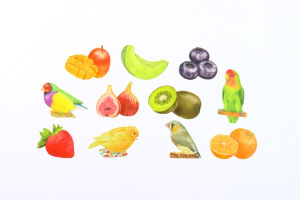 BDA300 Birds＆Fruits WASHI STICKERS