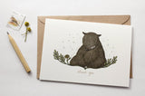 WHINSY WHIMSICAL Greeting Card Thank You, Bear