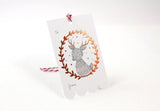 WHIMSY WHIMSICAL Gift Tag Reindeer Wreath