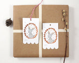 WHIMSY WHIMSICAL Gift Tag Reindeer Wreath