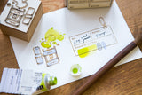 OURS Rubber Stamp Stationery No.2 Set