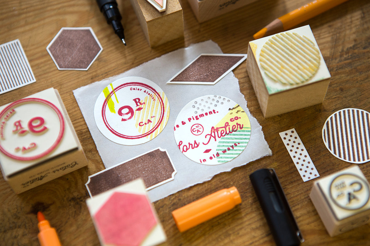 OURS Rubber Stamp Geometric Set