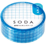 KING JIM SODA Transparent Masking Tape 15mm Grid