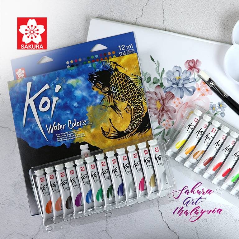 SAKURA Koi Watercolor 12ml Tube Set 24Colors – WRITER Stationery Store