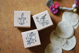 EVAKAKU Rubber Stamp Set/3pc - Flower Fairy B