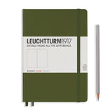 LEUCHTTURM1917 Hardcover A5 Medium Notebook Army