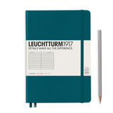 LEUCHTTURM1917 Hardcover A5 Medium Notebook Pacific Green