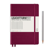 LEUCHTTURM1917 Hardcover A5 Medium Notebook Port Red