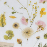 MU Craft Print-On Sticker Pressed Flower Yellow 103