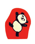 KODOMO NO KAO Panda Wooden Stamp Die Cut