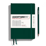 LEUCHTTURM1917 Hardcover A5 Medium Notebook Forest Green Ruled