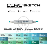 COPIC Sketch Marker BLUE GREEN (BG00-BG53)