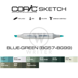 COPIC Sketch Marker BLUE GREEN (BG57-BG99)