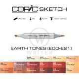 COPIC Sketch Marker EARTH TONES (E00-E21)