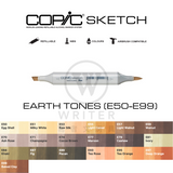 COPIC Sketch Marker EARTH TONES (E50-E99)