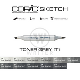 COPIC Sketch Marker TONER GREY (T0-T9)