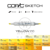 COPIC Sketch Marker YELLOW (Y0000-Y38)