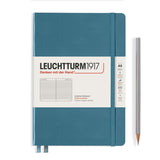 LEUCHTTURM1917 Hardcover A5 Medium Notebook Stone Blue