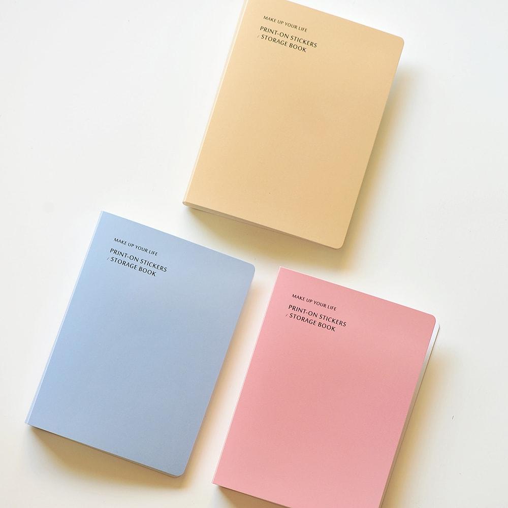 MU Craft Print-On Sticker Storage Book Milk Tea